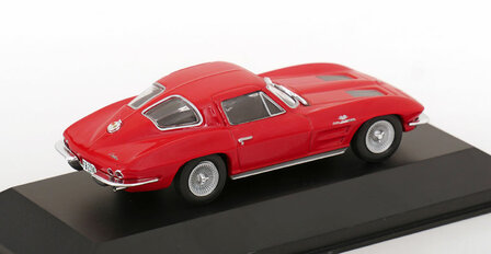 Atlas 1:43 Chevrolet Corvette C2 Stingray Coupe 1963 rood