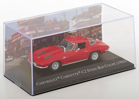Atlas 1:43 Chevrolet Corvette C2 Stingray Coupe 1963 rood