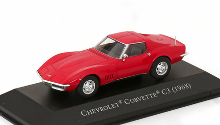 Atlas 1:43 Chevrolet Corvette C3 1968 rood