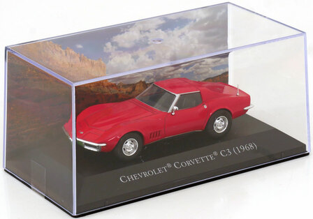 Atlas 1:43 Chevrolet Corvette C3 1968 rood