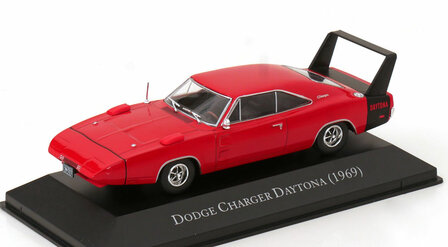 Atlas 1:43 Dodge Charger Daytona 1969 rood zwart