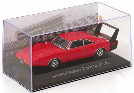 Atlas 1:43 Dodge Charger Daytona 1969 rood zwart