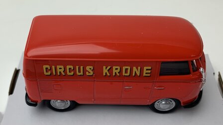 Cararama 1:43 Volkswagen T1 Transporter  - Circus Krone - rood