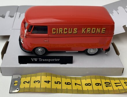 Cararama 1:43 Volkswagen T1 Transporter  - Circus Krone - rood