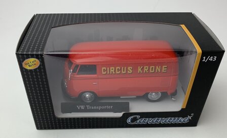 Cararama 1:43 Volkswagen T1 Transporter  - Circus Krone - rood