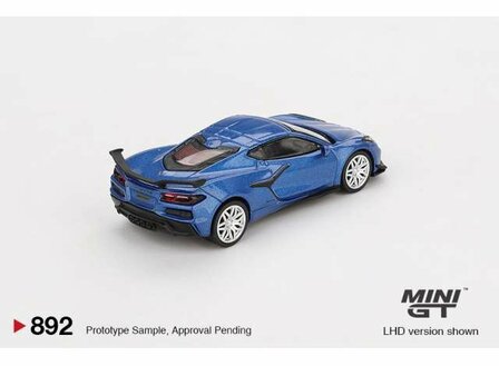 Mini GT 1:64 Chevrolet Corvette C8 Z06 Elkhart Lake, blue metallic 2023 LHD