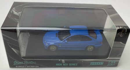 Stance Hunter 1:64 BMW  E46, blue with BBS rim blauw