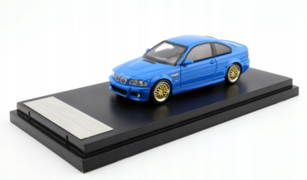 Stance Hunter 1:64 BMW  E46, blue with BBS rim blauw