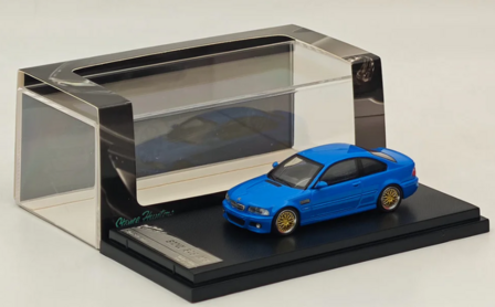 Stance Hunter 1:64 BMW  E46, blue with BBS rim blauw