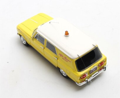 Matrix 1:43 Alfa Romeo Giulia 105 Promiscus by Colli Alfa Romeo Service geel &#039;62-&#039;72. Verwacht eind 09-2025