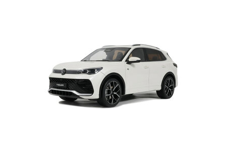 Otto Mobile 1:18 Volkswagen Tiguan E TSI R-Line Oryx white Pearl L0K1 2024. Levering 01-2026