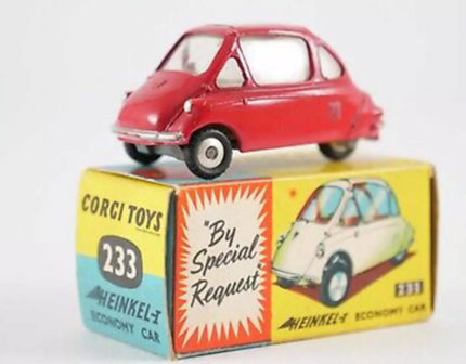 Corgi Club Model 1:43 Heinkel Economy Car Red - No 233 - Verwacht 02-2026