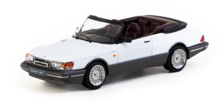 Tarmac 1:64 Saab 900 Turbo open Convertible wit, limited - GLOBAL64