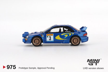 Mini GT 1:64 Subaru Impreza no 3, WRC98 1998 Rally Monte-Carlo 3rd Place