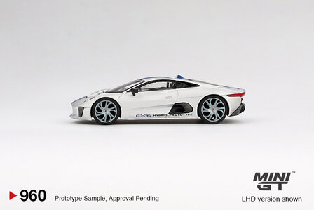 Mini GT 1:64 Jaguar C-X75, silver/blue  2010 LHD