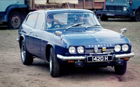 Matrix 1:43 Reliant Scimitar SE5a GTE HRH Anne The Princess Royal blauw &#039;71-&#039;75