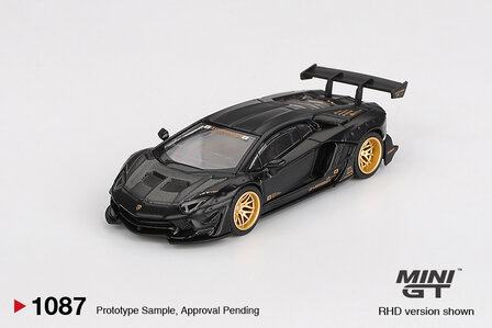 Mini GT 1:64 Lamborghini Aventador LB - WORKS Limited Edition Matte Black LHD. Verwacht 01-2025