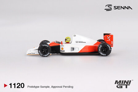 Mini GT 1:64 McLaren MP4/6, No 1 Ayrton Senna 1991 Japanese Grand Prix 2nd Place LHD. Verwacht 02-2026