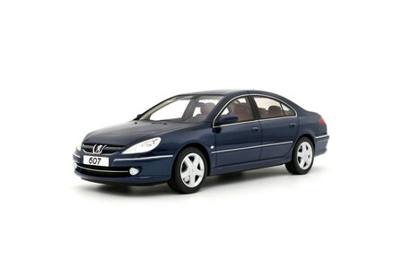 Otto Mobile 1:18 Peugeot 607 3.0 V6 Phase 2 Blue Montebello 2008. Levering 11-2025