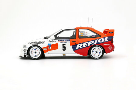 Otto Mobile 1:18 Ford Escort, No 5 C. Sainz Rallye Catalunya 1997. Levering 12-2025