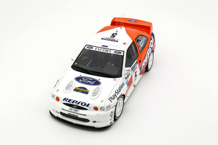 Otto Mobile 1:18 Ford Escort, No 5 C. Sainz Rallye Catalunya 1997. Levering 12-2025