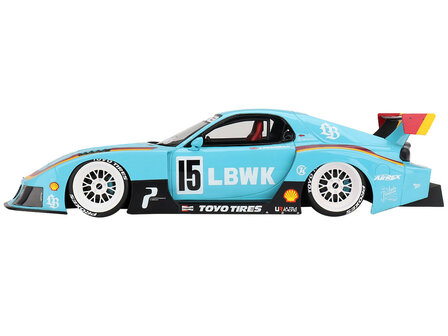 Top Speed 1:18 Mazda RX-7 LB-Super Silhouette, No 15 James Pearman Liberty Walk Europe 2024, Resin
