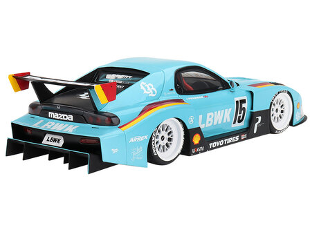 Top Speed 1:18 Mazda RX-7 LB-Super Silhouette, No 15 James Pearman Liberty Walk Europe 2024, Resin
