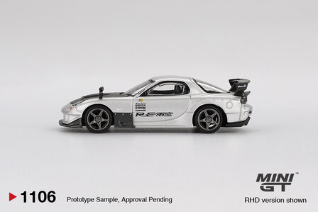 Mini GT 1:64 mazda rx7 (fd3s) re-amamiya silver metallic 2004 verwacht maart-4-2025