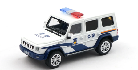 XCartoys 1:64 BAIC BJ80 People&#039;s Police Motorcycle Escort Set
