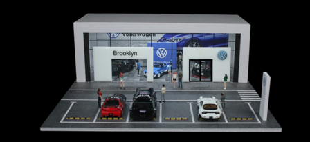 Black Box Diorama 1:64 Diorama Volkswagen Showroom met licht