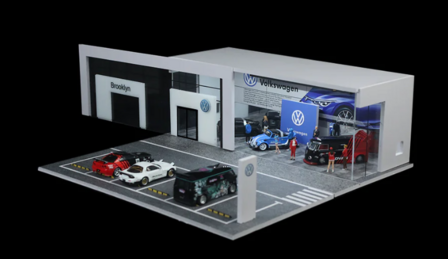 Black Box Diorama 1:64 Diorama Volkswagen Showroom met licht
