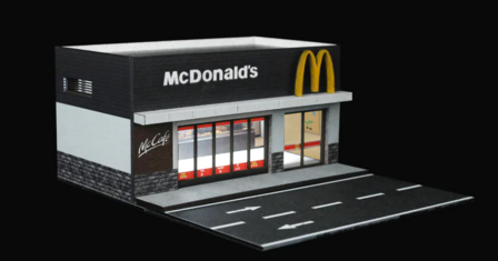 Black Box Diorama 1:64 Diorama Mcdonalds with light
