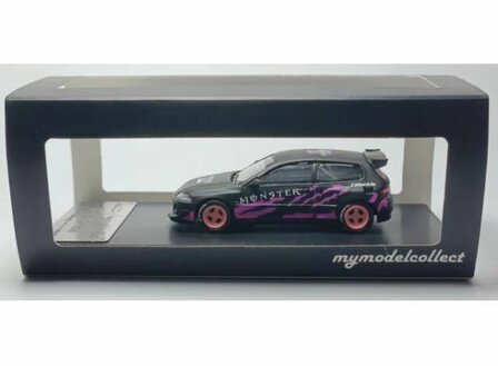 My Model Collect 1:64 Honda Civic EG6 &quot;Monster&quot; black/pink