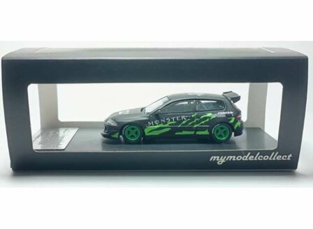 My Model Collect 1:64  Honda Civic EG6 *Monster*, black/green