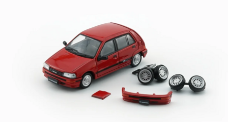 BM Creations 1:64 Daihatsu Charade 1991, 4 deurs rood