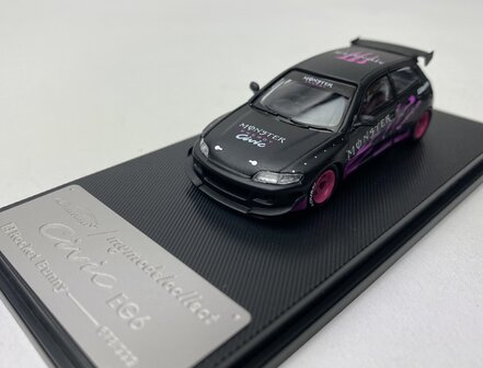 My Model Collect 1:64 Honda Civic EG6 &quot;Monster&quot; black/pink
