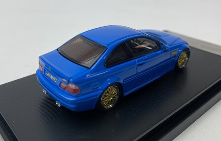 Stance Hunter 1:64 BMW  E46, blue with BBS rim blauw
