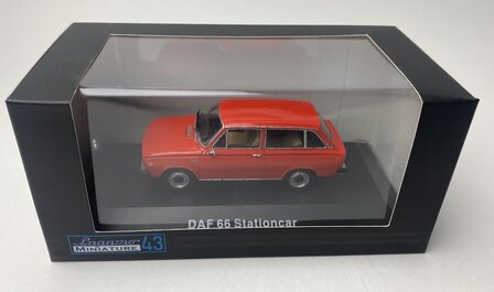 Lagamo Miniature 1:43 DAF 66 1100 Stationcar ( Combi ) rood - limited 500 pcs in windowbox
