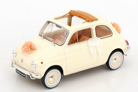 Norev 1:18 Fiat 500 L 1968 Ivory Wedding Gift