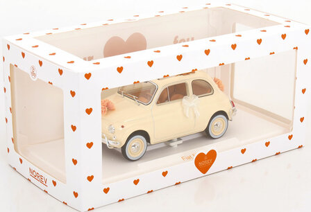 Norev 1:18 Fiat 500 L 1968 Ivory Wedding Gift