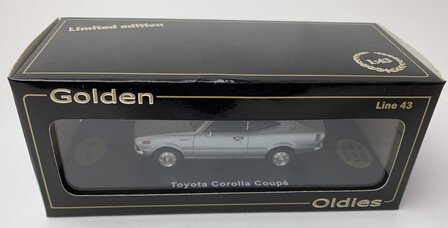 Golden Oldies 1:43 Toyota Corolla Coupe zilver - resin model - Limited 100 pcs
