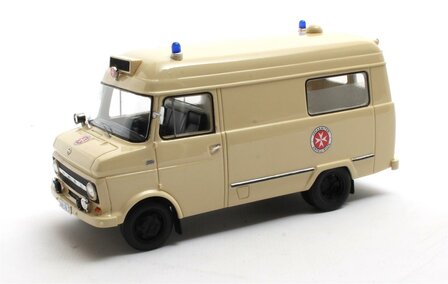 Matrix 1:43 Opel Blitz Voll Johanitter Aalen 65-75 beige. Verwacht Q1-2026