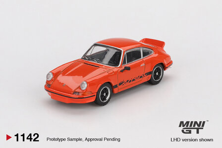 Mini GT 1:64 porsche 911 carrera rs 2.7 tangerine 1973 verwacht maart-4-2026