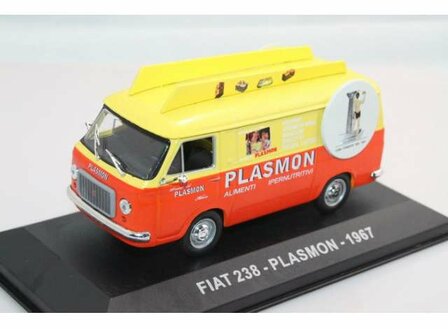 Atlas 1:43 Fiat 238 Plasmon 1967 geel oranje