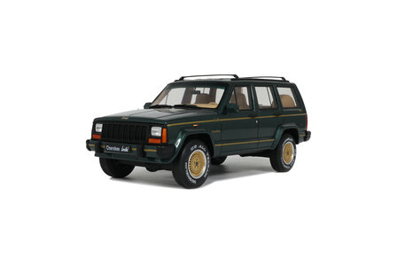 Otto Mobile 1:18 Jeep Cherokee XJ Limited Hunter Green 1995. Levering 12-2025 - uitverkocht in pre-order