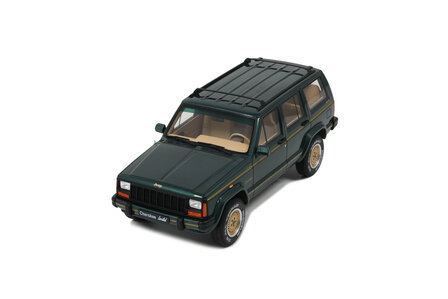 Otto Mobile 1:18 Jeep Cherokee XJ Limited Hunter Green 1995. Levering 12-2025 - uitverkocht in pre-order