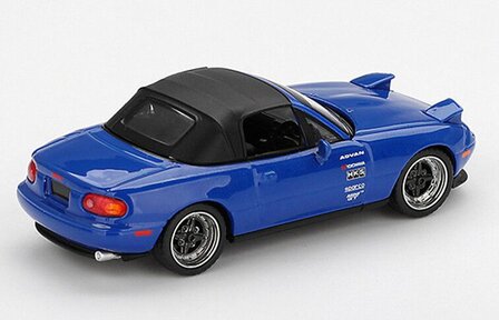 Mini GT 1:64 Mazda MX-5 Miata Tuned 1990, blauw, LHD
