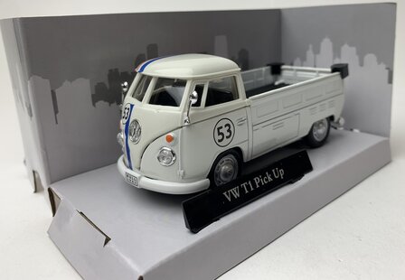 Cararama 1:43 Volkswagen T1 Pickup no 53 - Herbie&quot; 1950 wit