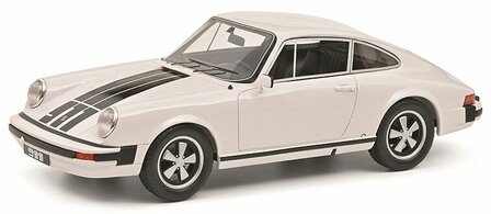 Schuco Pro18 1:18 Porsche 911 coup&eacute; (1977), wit, resin gesloten model