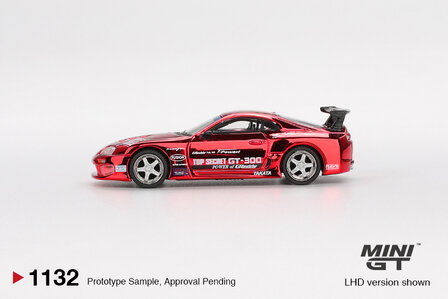 Mini GT 1:64 Toyota Supra (A80) Top Secret GT-300 Top Secret Red Chrome LHD. Verwacht 02-2026
